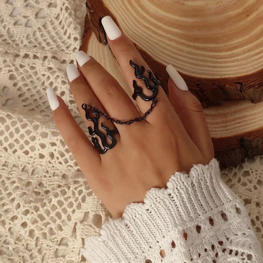 Matte black fire connecting rings
